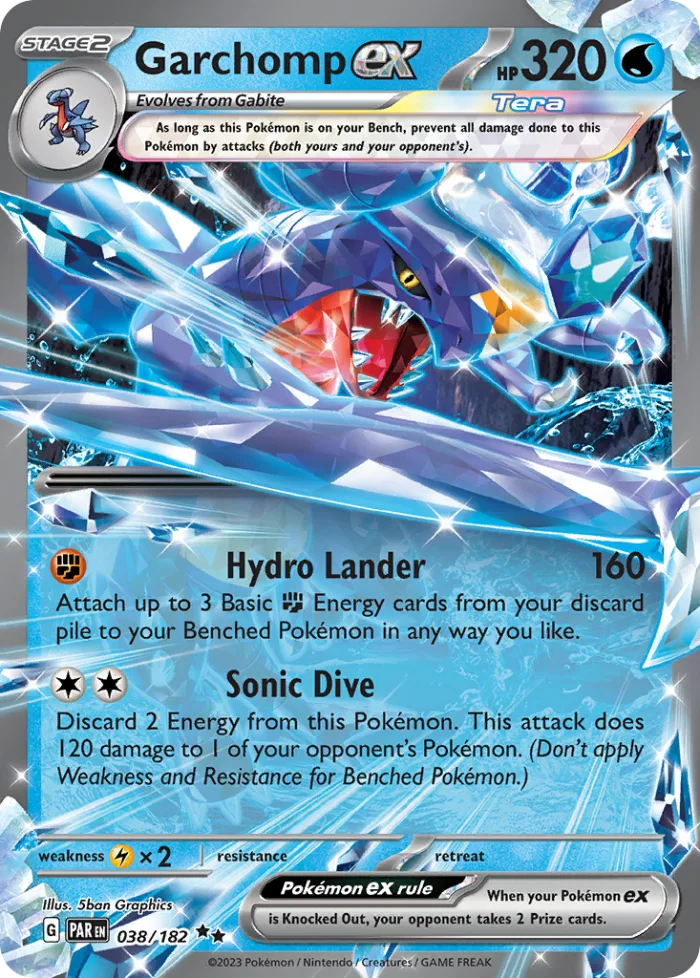 Garchomp ex #38 Paradox Rift Pokemon card