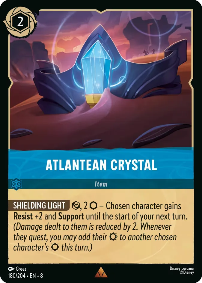 Atlantean Crystal #180 Reign of Jafar Disney Lorcana card