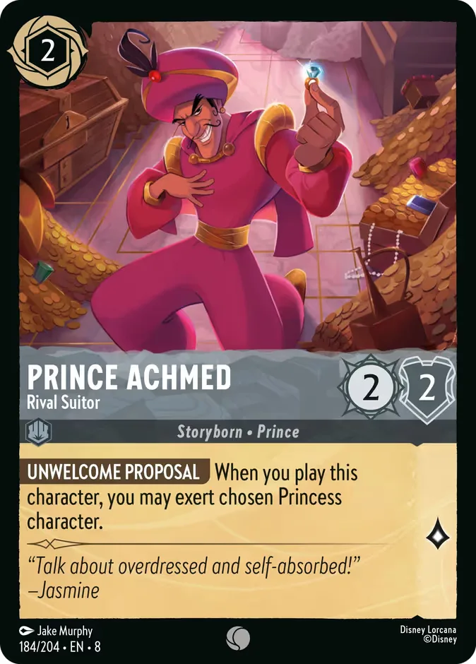 Prince Achmed #184 Reign of Jafar Disney Lorcana card