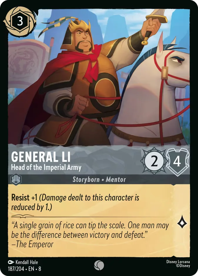 General Li #187 Reign of Jafar Disney Lorcana card