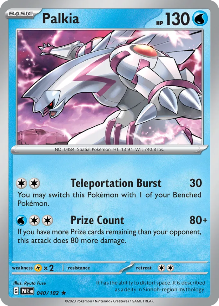 Palkia #40 Paradox Rift Pokemon card