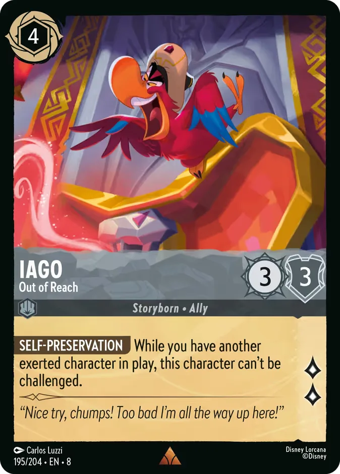 Iago #195 Reign of Jafar Disney Lorcana card