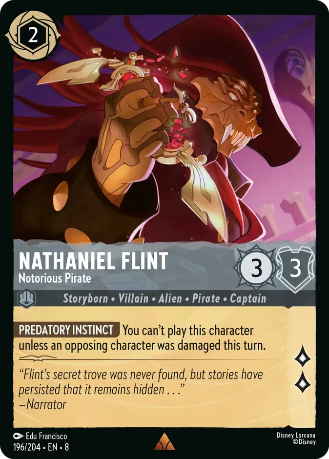 Nathaniel Flint #196 Reign of Jafar Disney Lorcana card