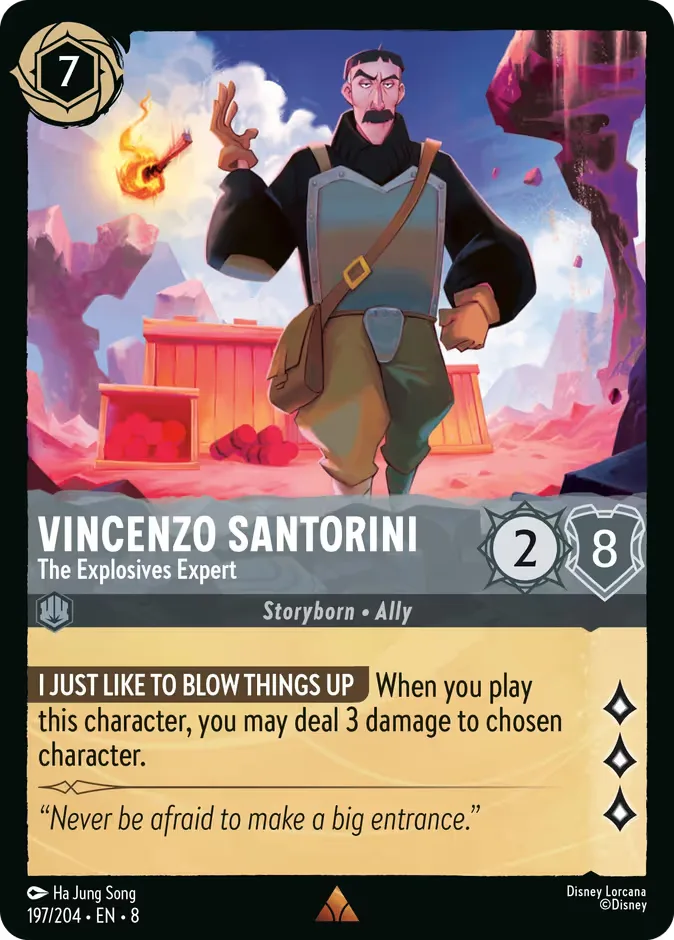 Vincenzo Santorini #197 Reign of Jafar Disney Lorcana card