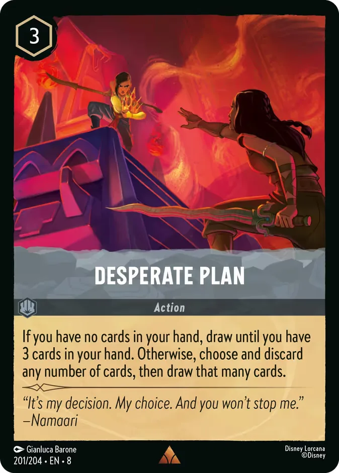 Desperate Plan #201 Reign of Jafar Disney Lorcana card