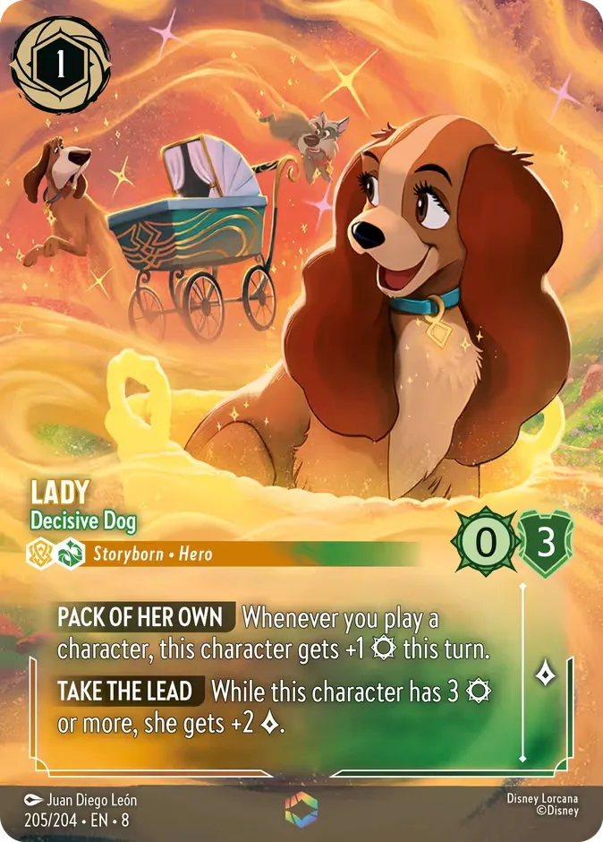 Lady #205 Reign of Jafar Disney Lorcana card