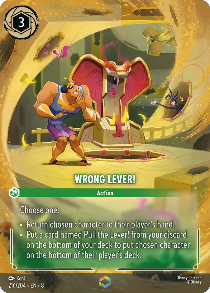 Wrong Lever! #216 Reign of Jafar Disney Lorcana card