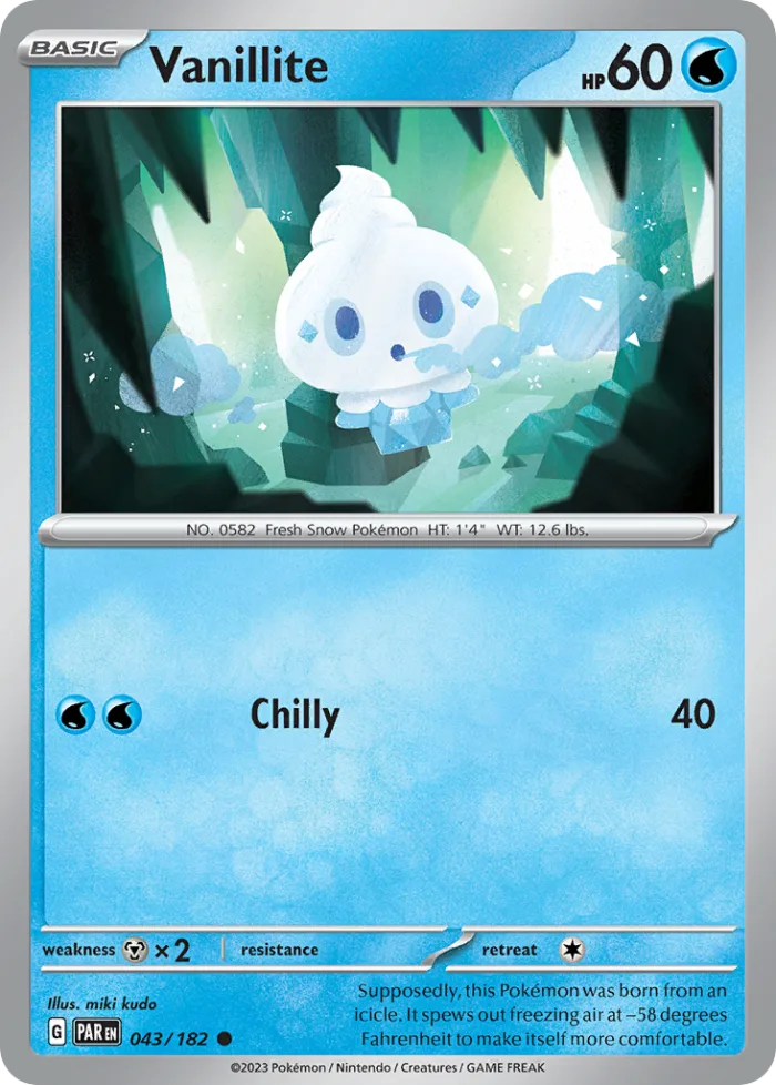 Vanillite #43 Paradox Rift Pokemon card