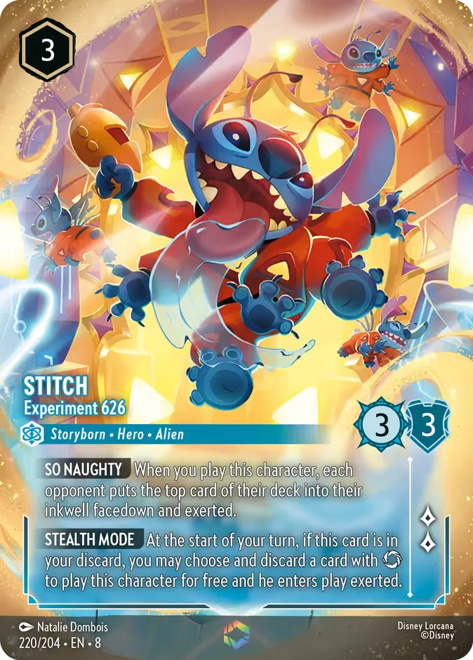 Stitch #220 Reign of Jafar Disney Lorcana card