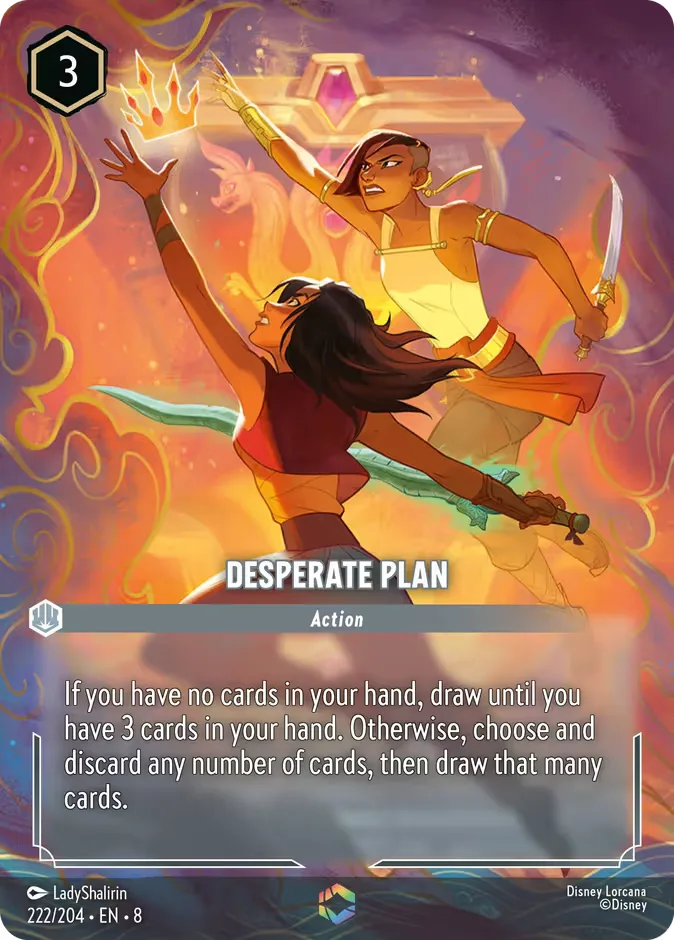 Desperate Plan #222 Reign of Jafar Disney Lorcana card