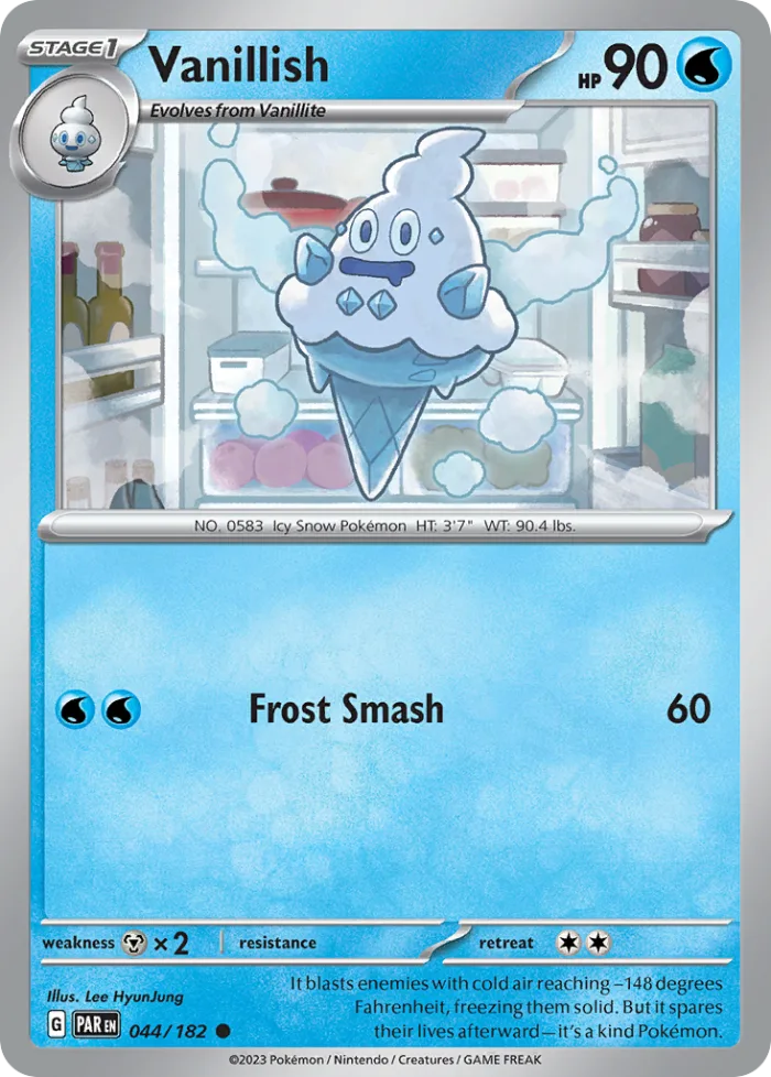 Vanillish #44 Paradox Rift Pokemon card