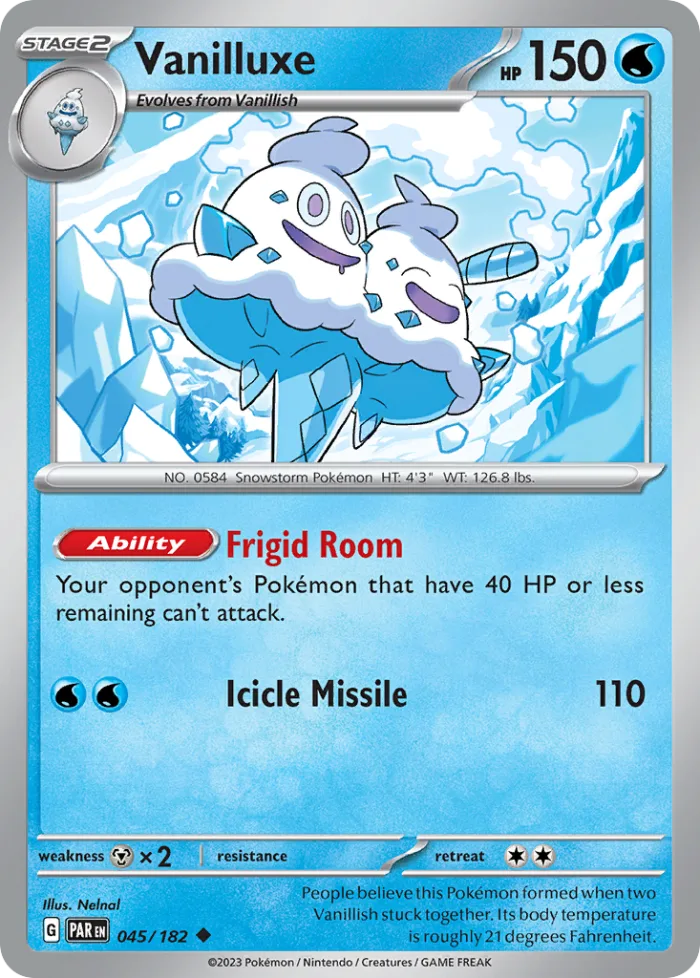 Vanilluxe #45 Paradox Rift Pokemon card
