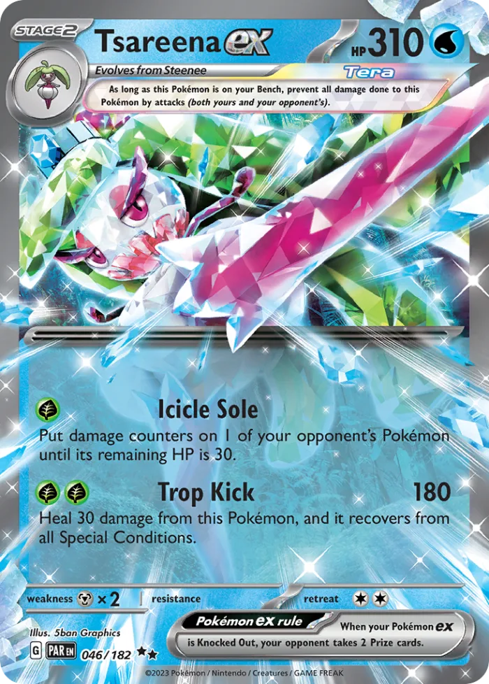 Tsareena ex #46 Paradox Rift Pokemon card
