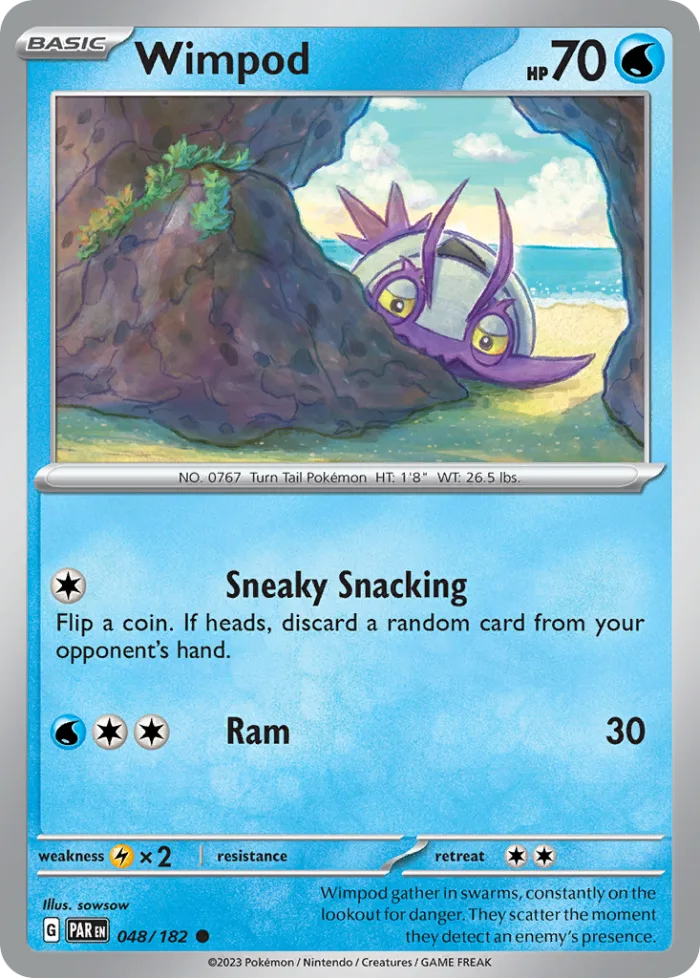 Wimpod #48 Paradox Rift Pokemon card
