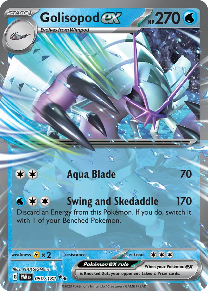 Golisopod ex #50 Paradox Rift Pokemon card