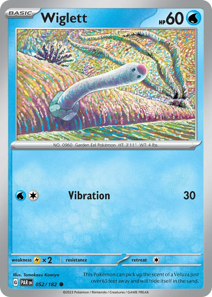 Wiglett #52 Paradox Rift Pokemon card