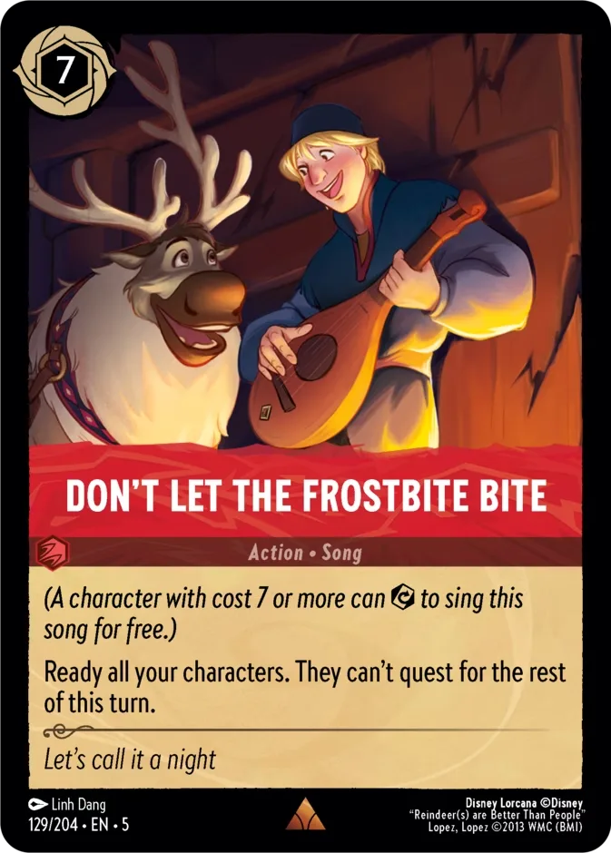Don't Let the Frostbite Bite #129 Shimmering Skies Disney Lorcana card