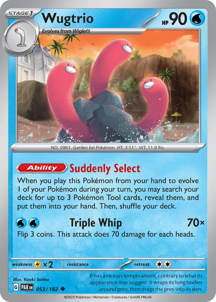 Wugtrio #53 Paradox Rift Pokemon card