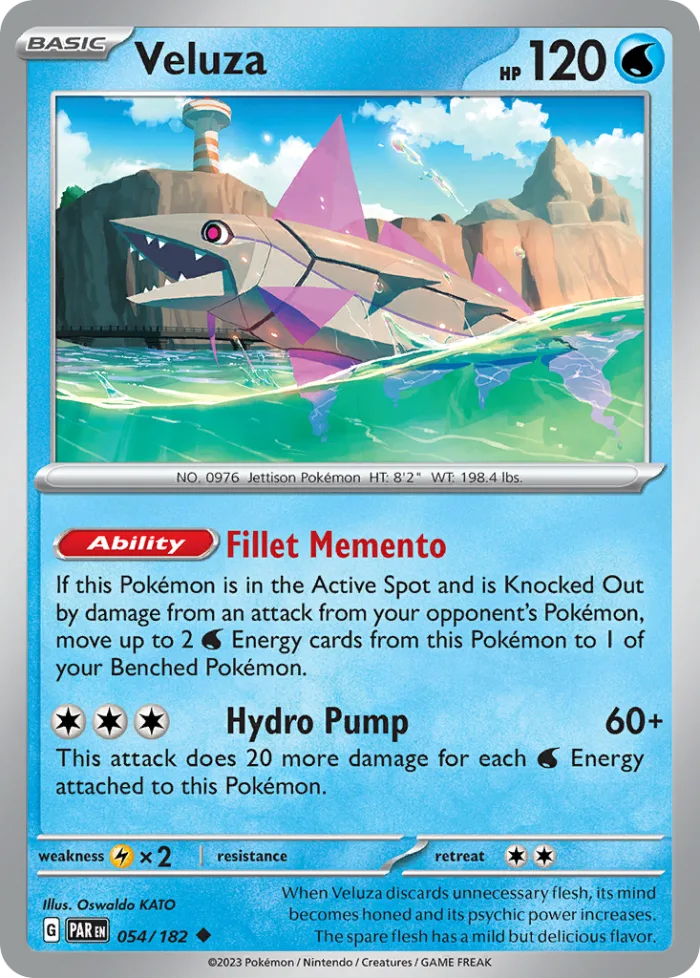 Veluza #54 Paradox Rift Pokemon card