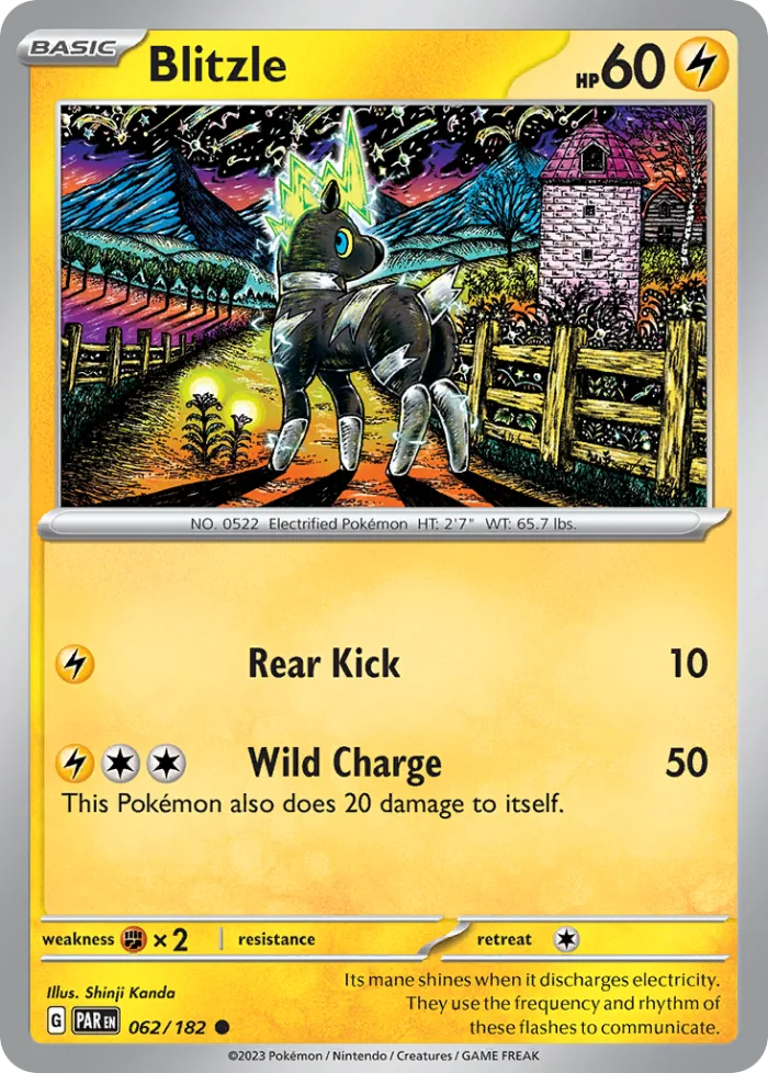 Blitzle #62 Paradox Rift Pokemon card