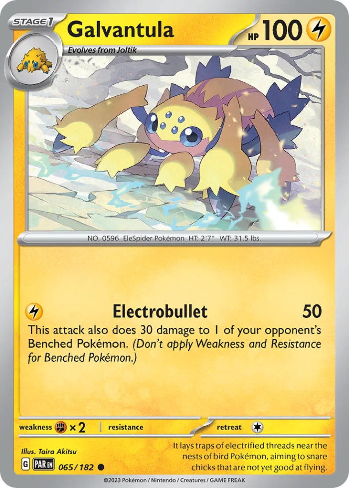 Galvantula #65 Paradox Rift Pokemon card