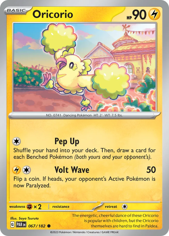Oricorio #67 Paradox Rift Pokemon card