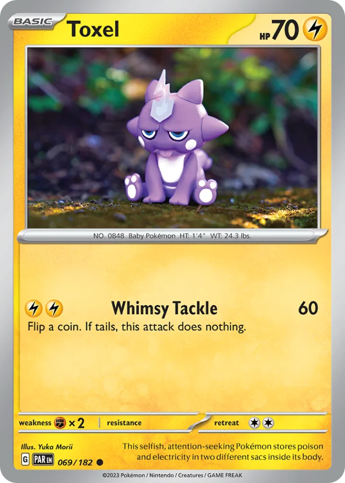 Toxel #69 Paradox Rift Pokemon card