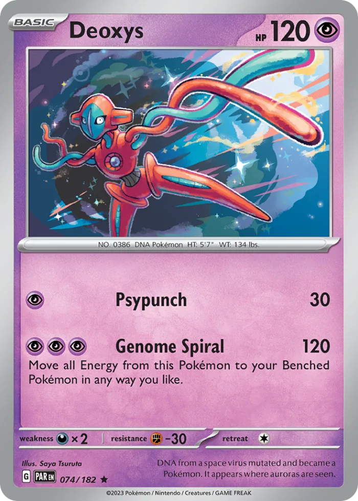 Deoxys #74 Paradox Rift Pokemon card