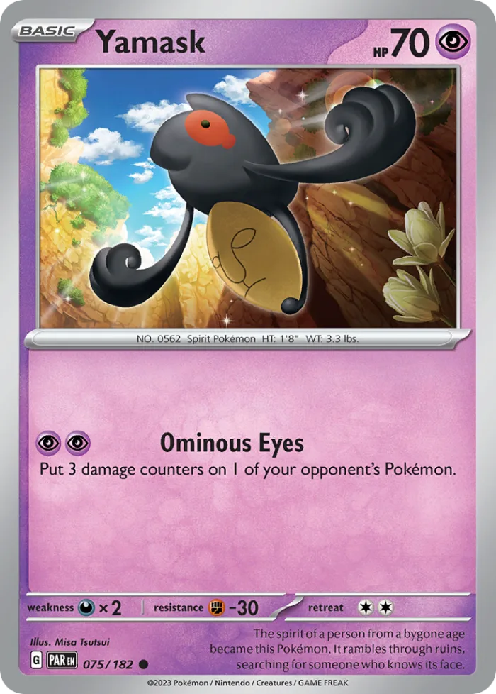Yamask #75 Paradox Rift Pokemon card
