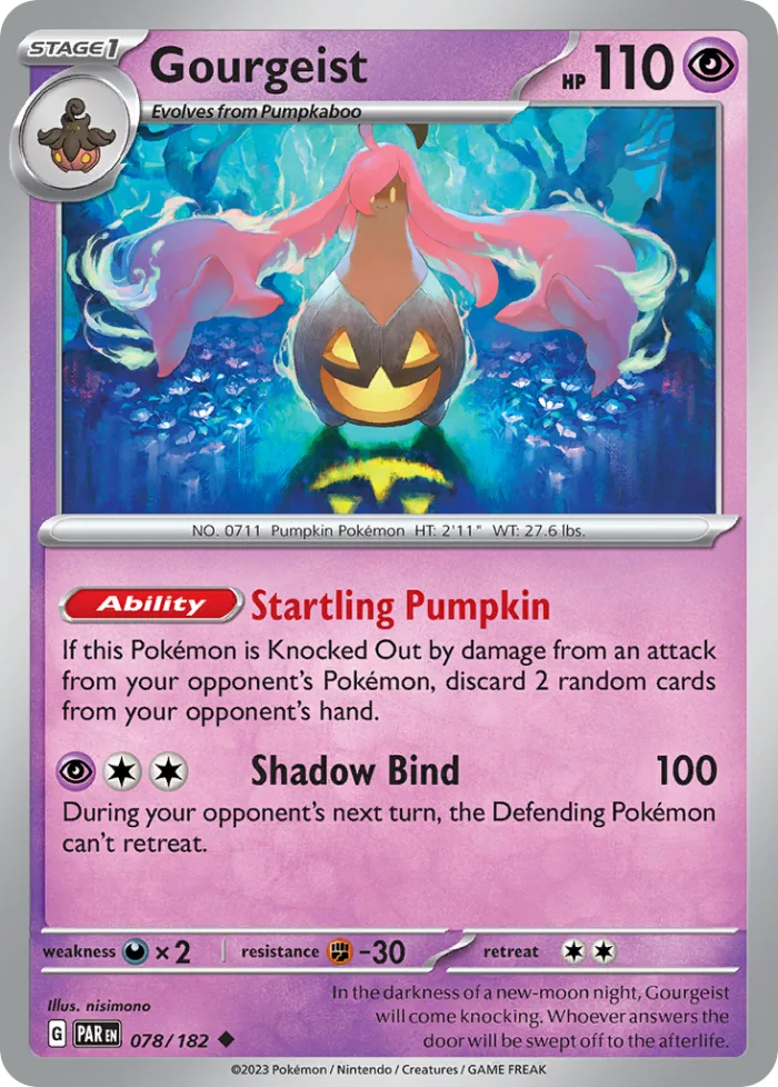 Gourgeist #78 Paradox Rift Pokemon card