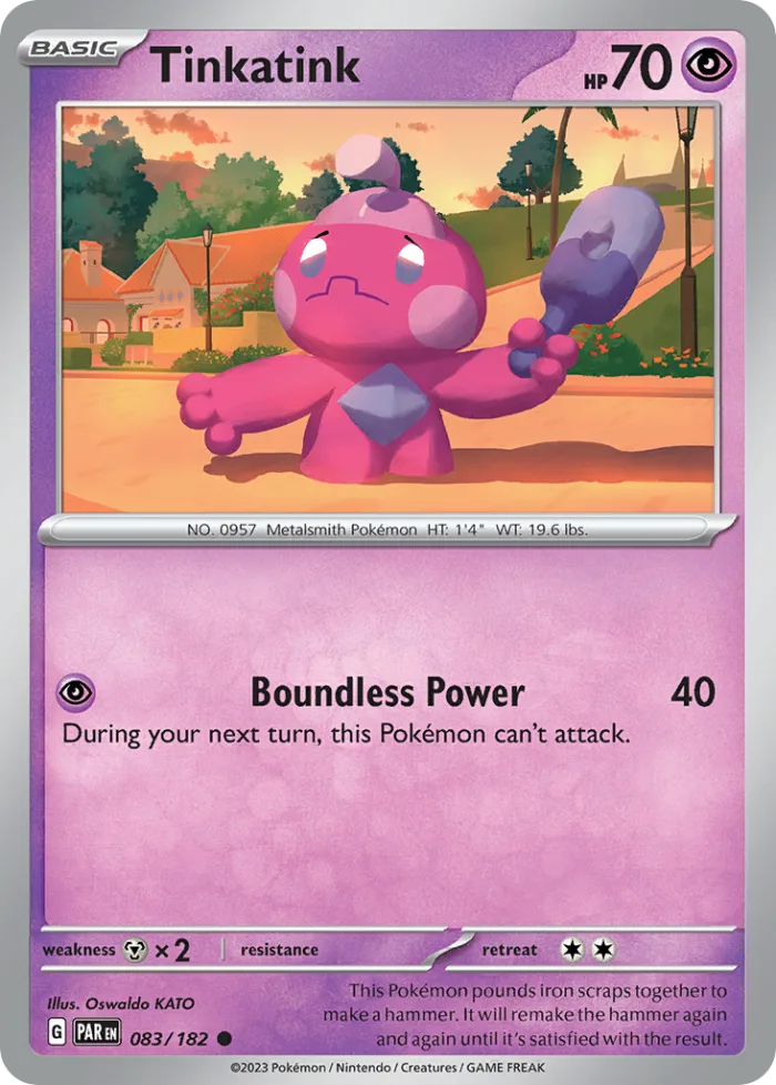 Tinkatink #83 Paradox Rift Pokemon card
