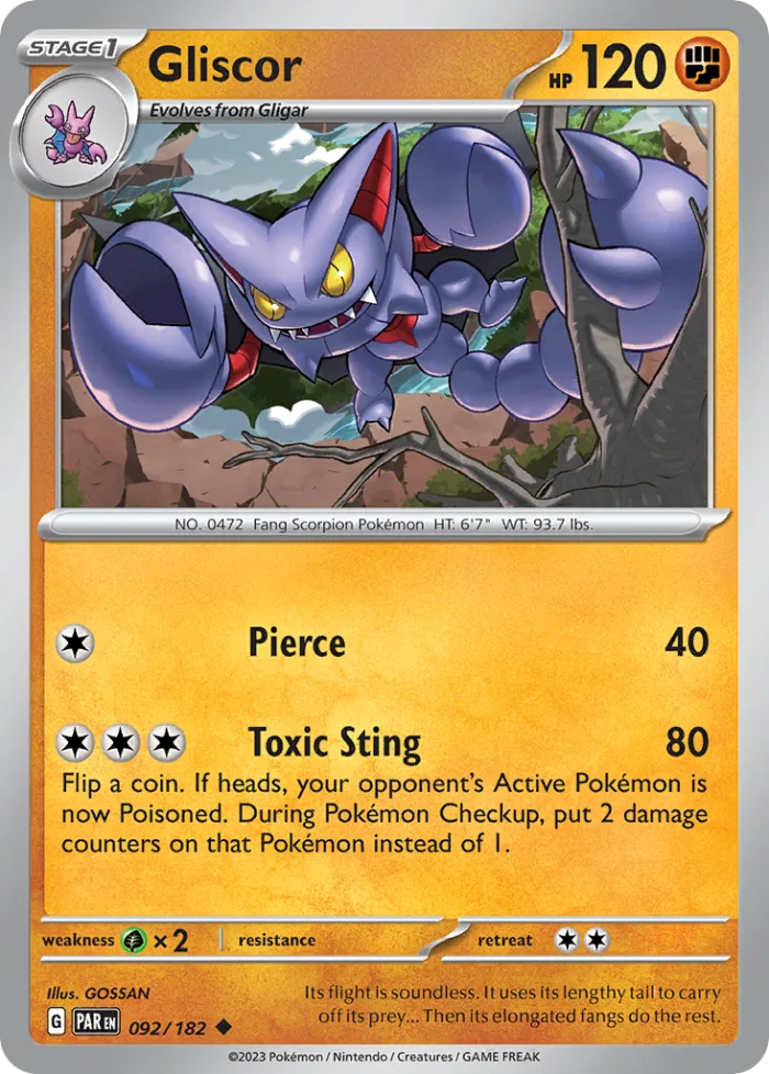 Gliscor #92 Paradox Rift Pokemon card