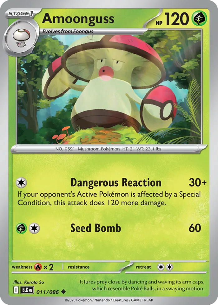 Amoonguss #11 Black Bolt Pokemon card