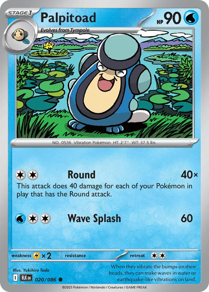Palpitoad #20 Black Bolt Pokemon card