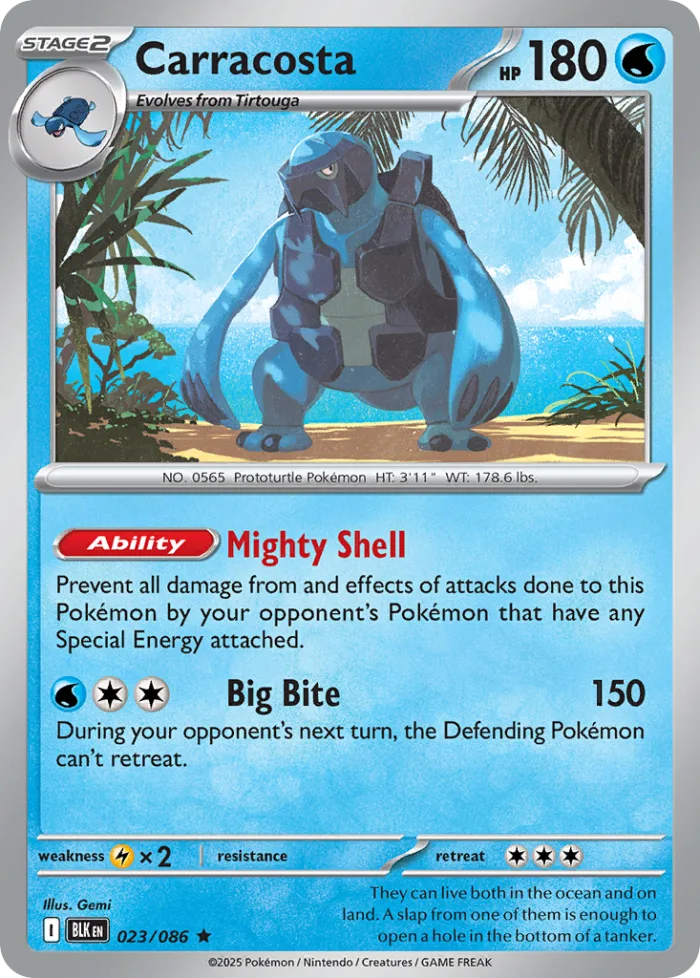 Carracosta #23 Black Bolt Pokemon card