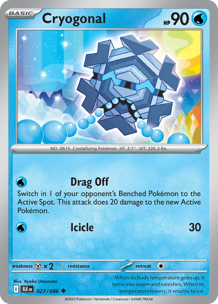 Cryogonal #27 Black Bolt Pokemon card