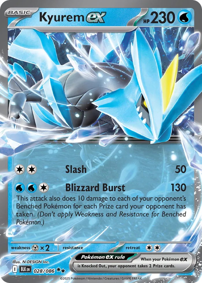 Kyurem ex #28 Black Bolt Pokemon card