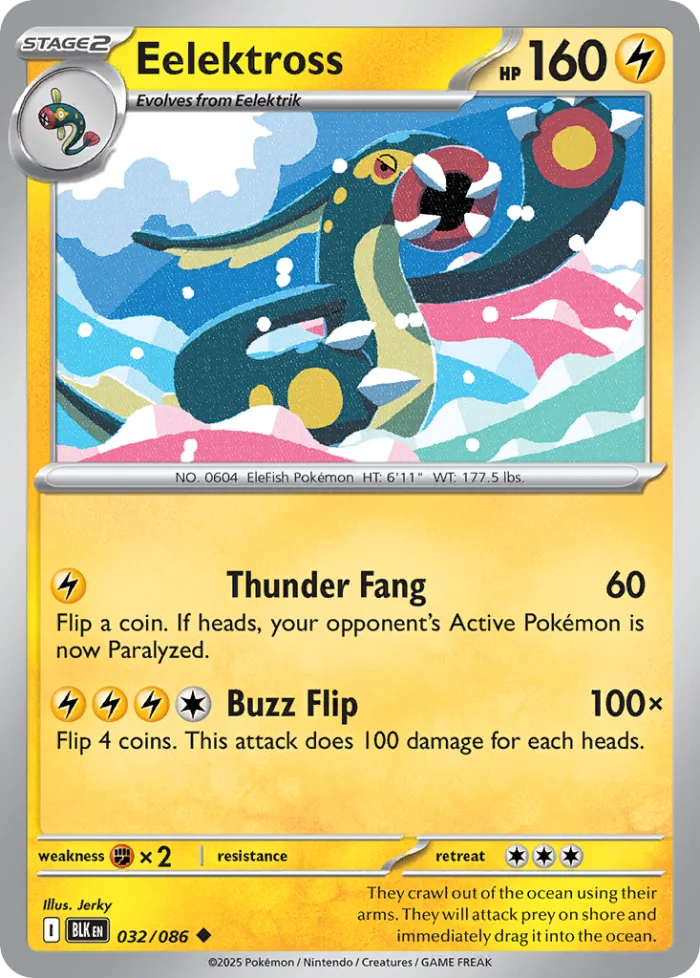Eelektross #32 Black Bolt Pokemon card