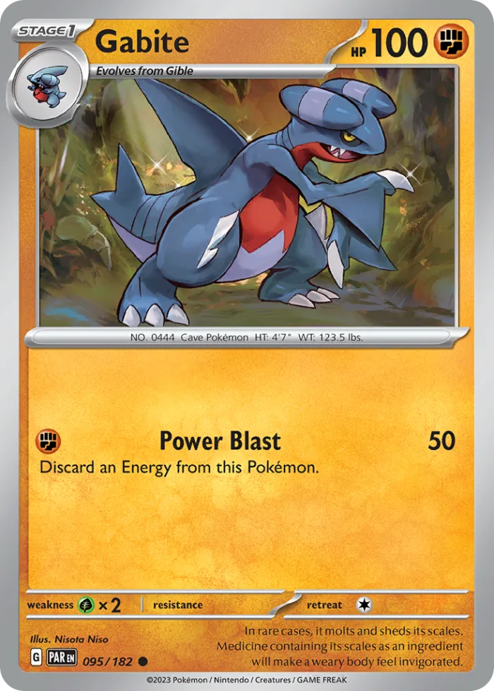 Gabite #95 Paradox Rift Pokemon card