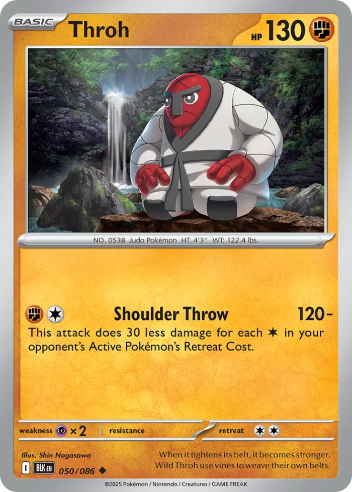 Throh #50 Black Bolt Pokemon card