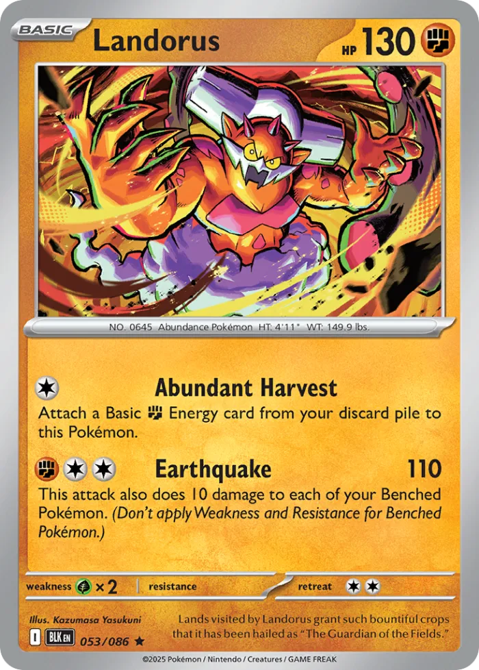 Landorus #53 Black Bolt Pokemon card