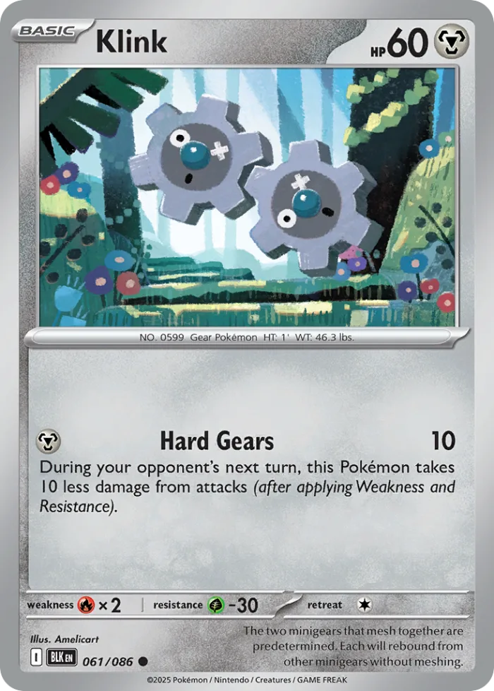 Klink #61 Black Bolt Pokemon card