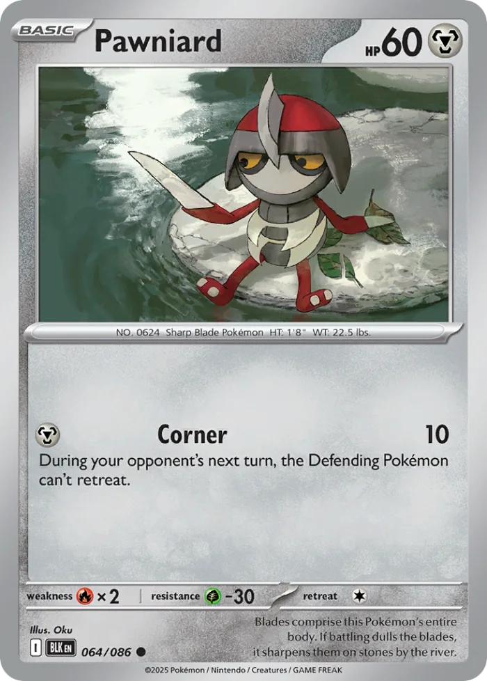 Pawniard #64 Black Bolt Pokemon card