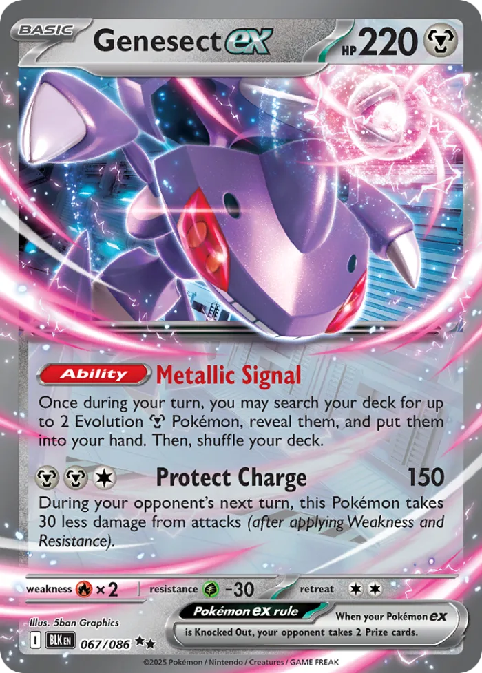 Genesect ex #67 Black Bolt Pokemon card