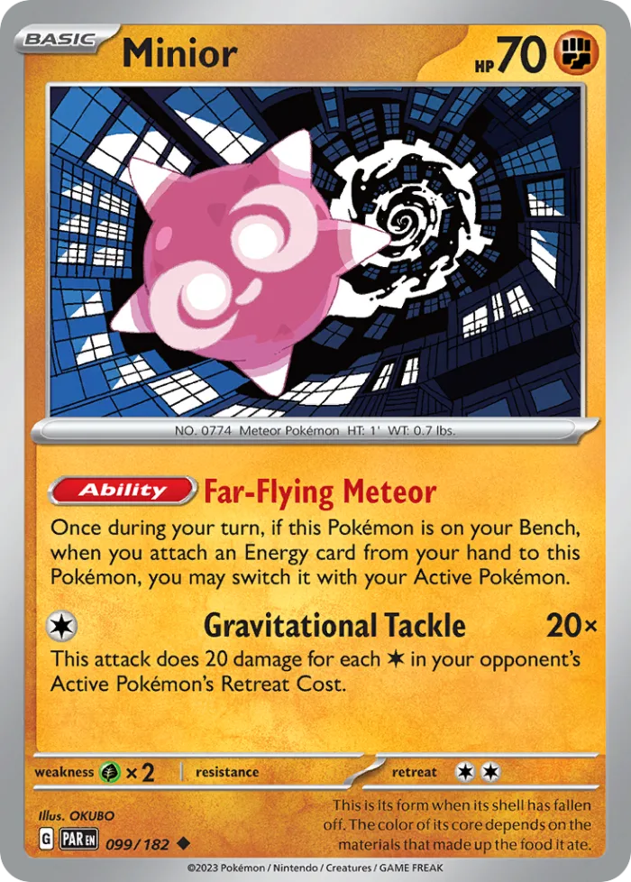 Minior #99 Paradox Rift Pokemon card