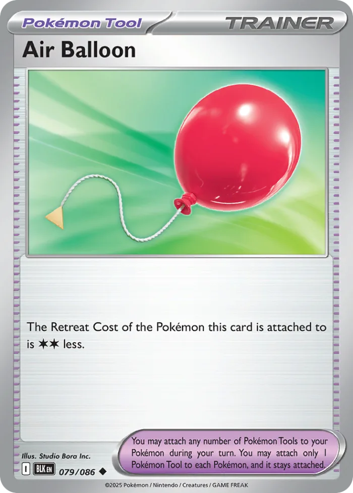 Air Balloon #79 Black Bolt Pokemon card