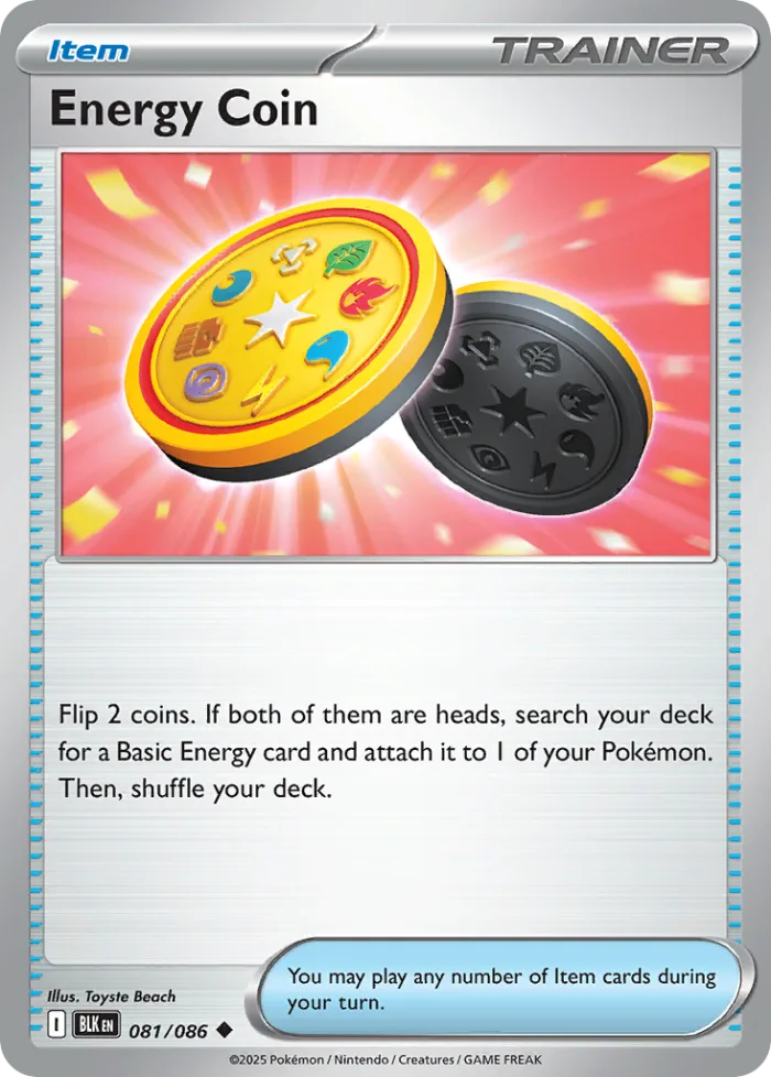 Energy Coin #81 Black Bolt Pokemon card