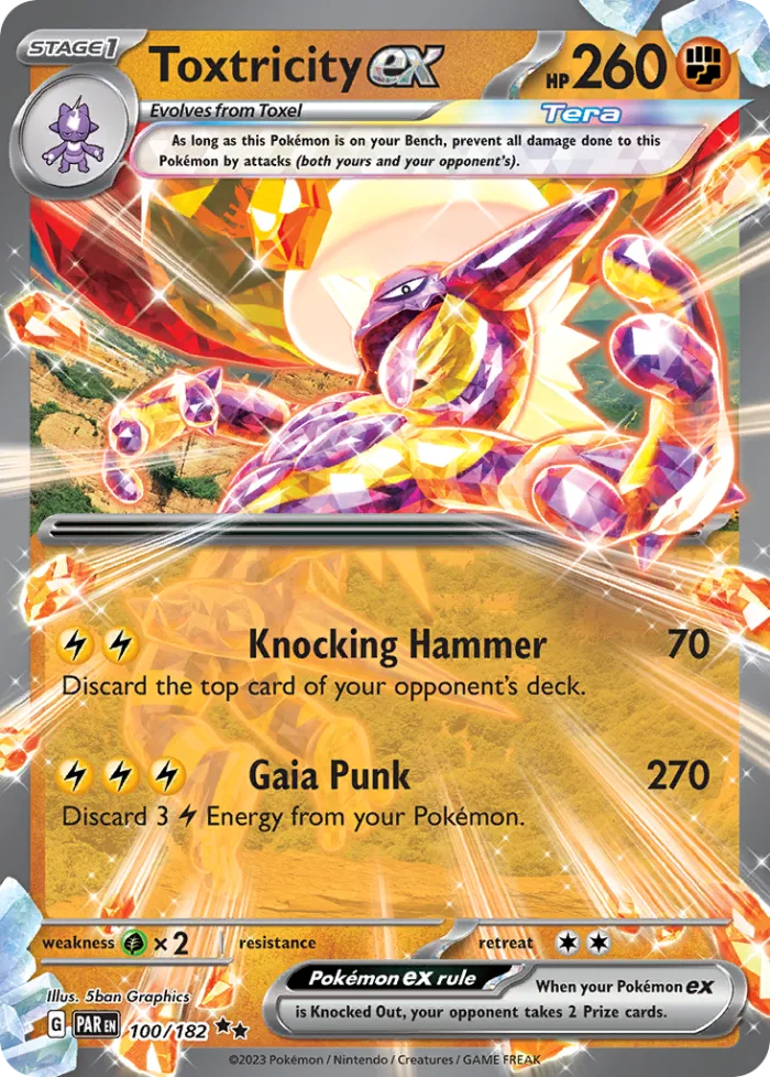 Toxtricity ex #100 Paradox Rift Pokemon card
