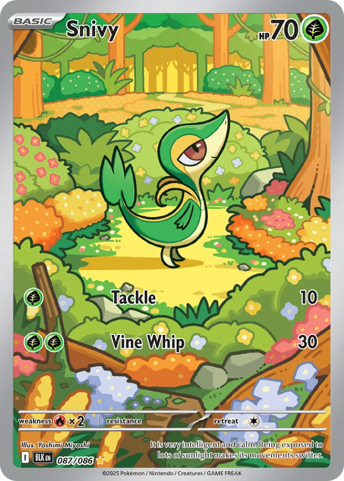Snivy #87 Black Bolt Pokemon card