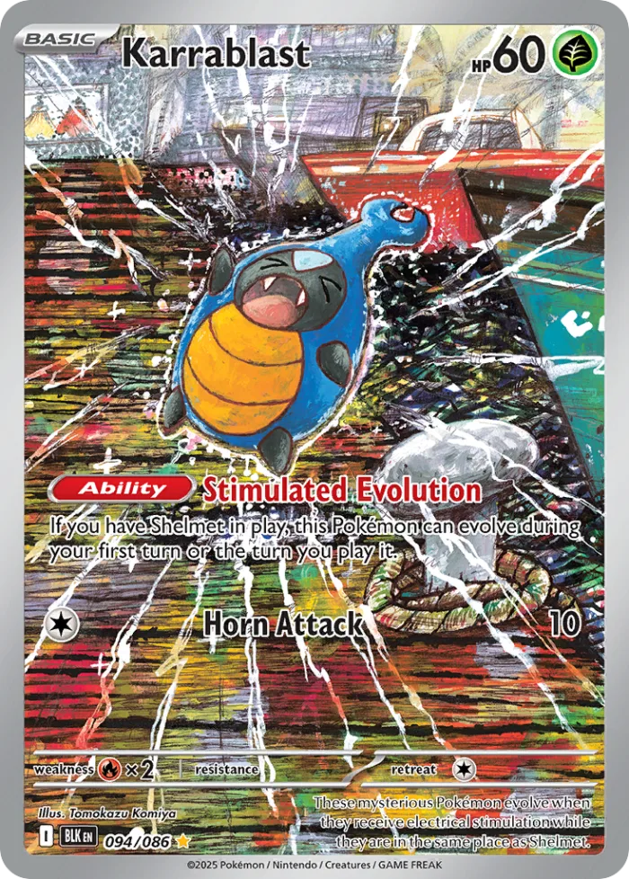 Karrablast #94 Black Bolt Pokemon card
